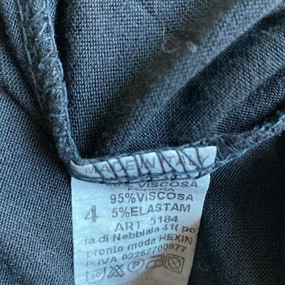 Tiered Drop Waist Dress Womens Sz 4 Black Mini Sheer Sleeve LBD - Picture 8 of 8